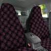 Spider Web Pink And Black Print Pattern Car Seat Covers-grizzshop