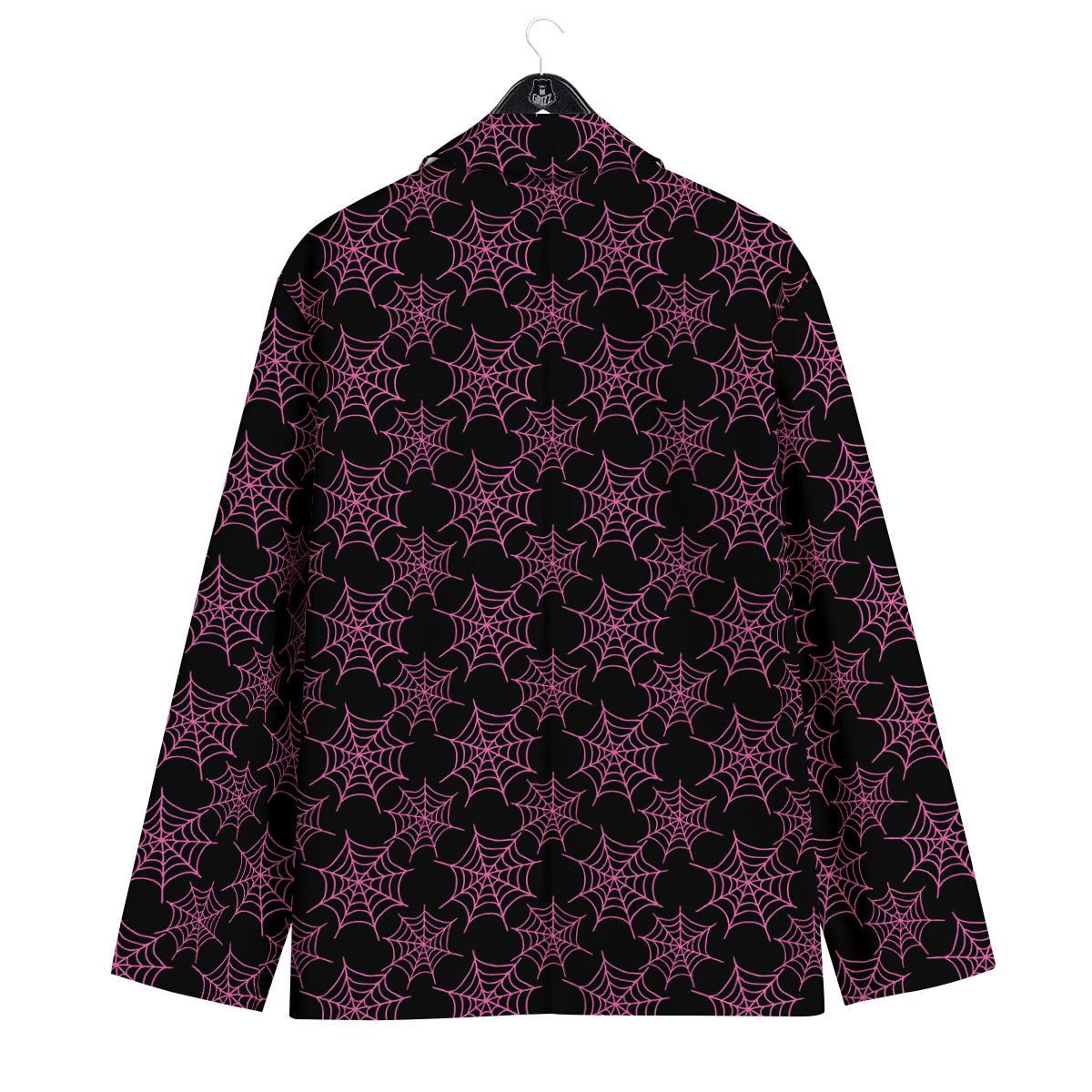 Spider Web Pink And Black Print Pattern Men's Sport Coat-grizzshop