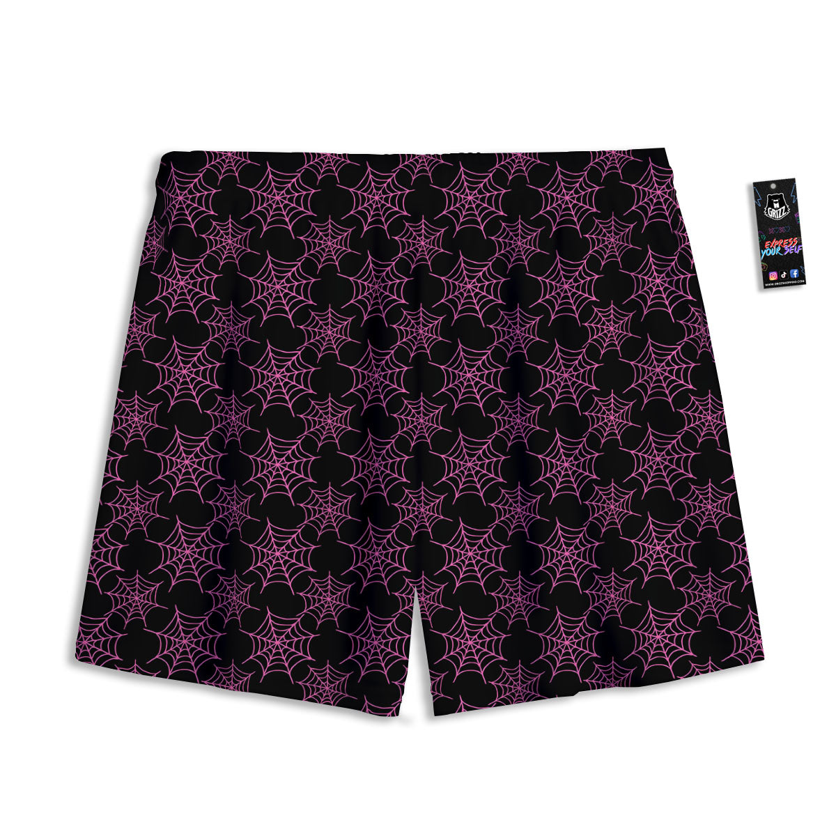 Skull Flaming And Cross Wrench Print Mesh Shorts