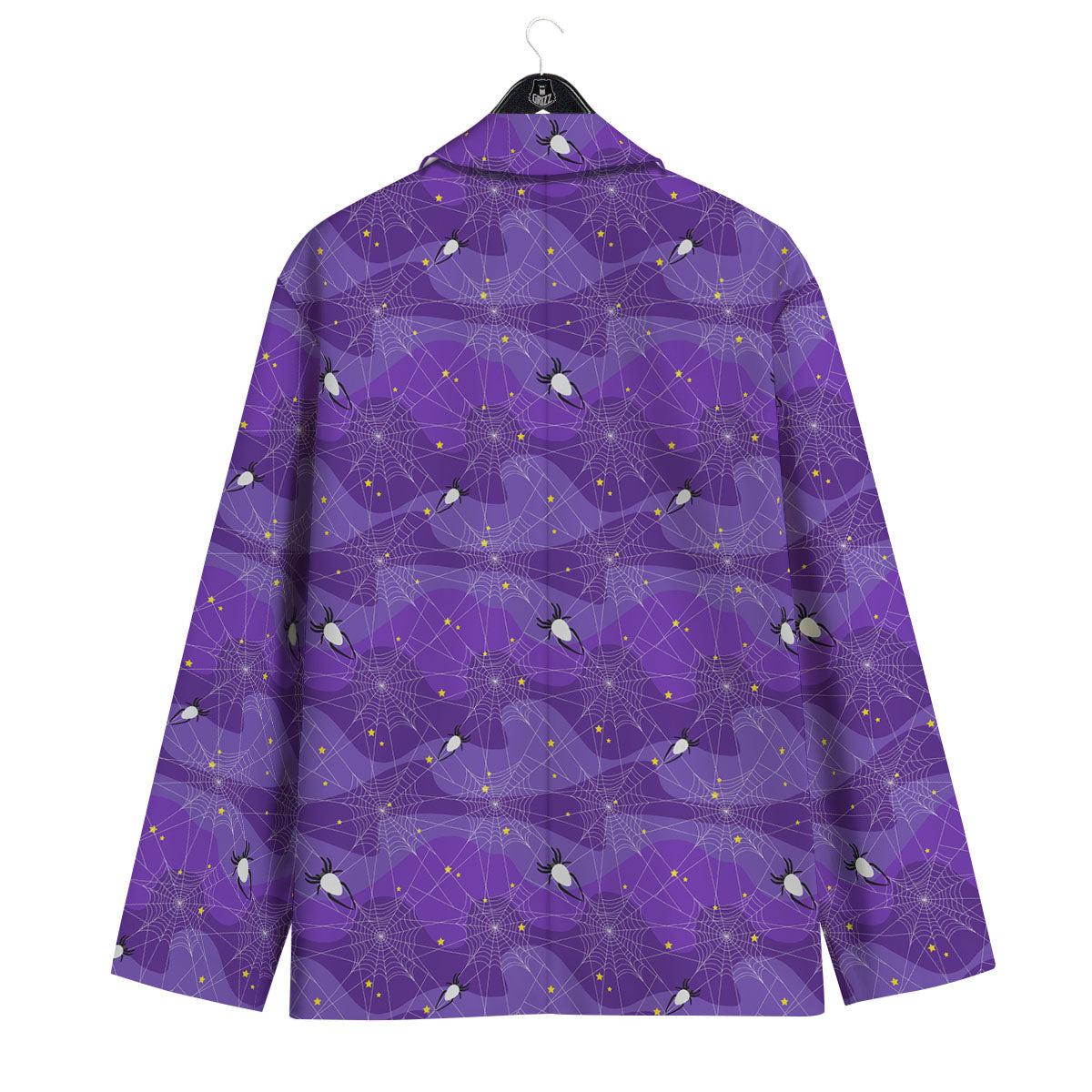 Spider Web Purple Print Pattern Men's Sport Coat-grizzshop