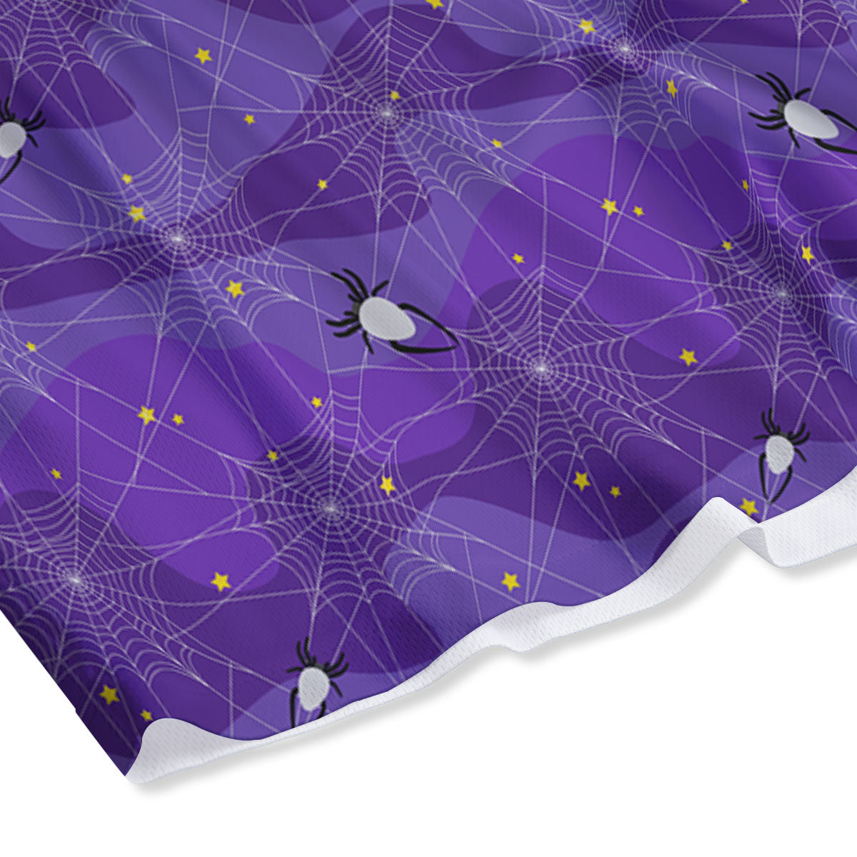 Spider Web Purple Print Pattern Mesh Shorts