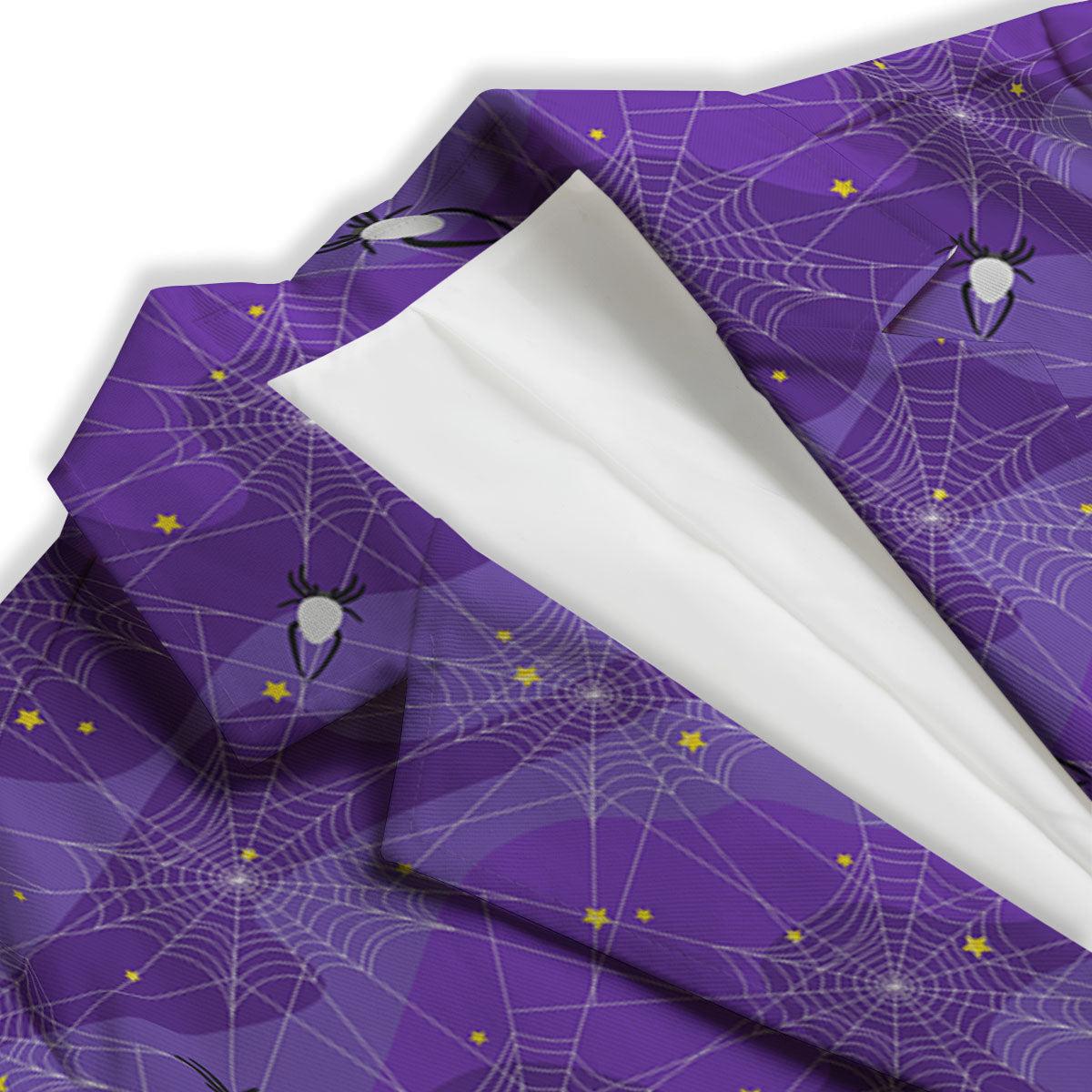 Spider Web Purple Print Pattern Women's Blazer-grizzshop