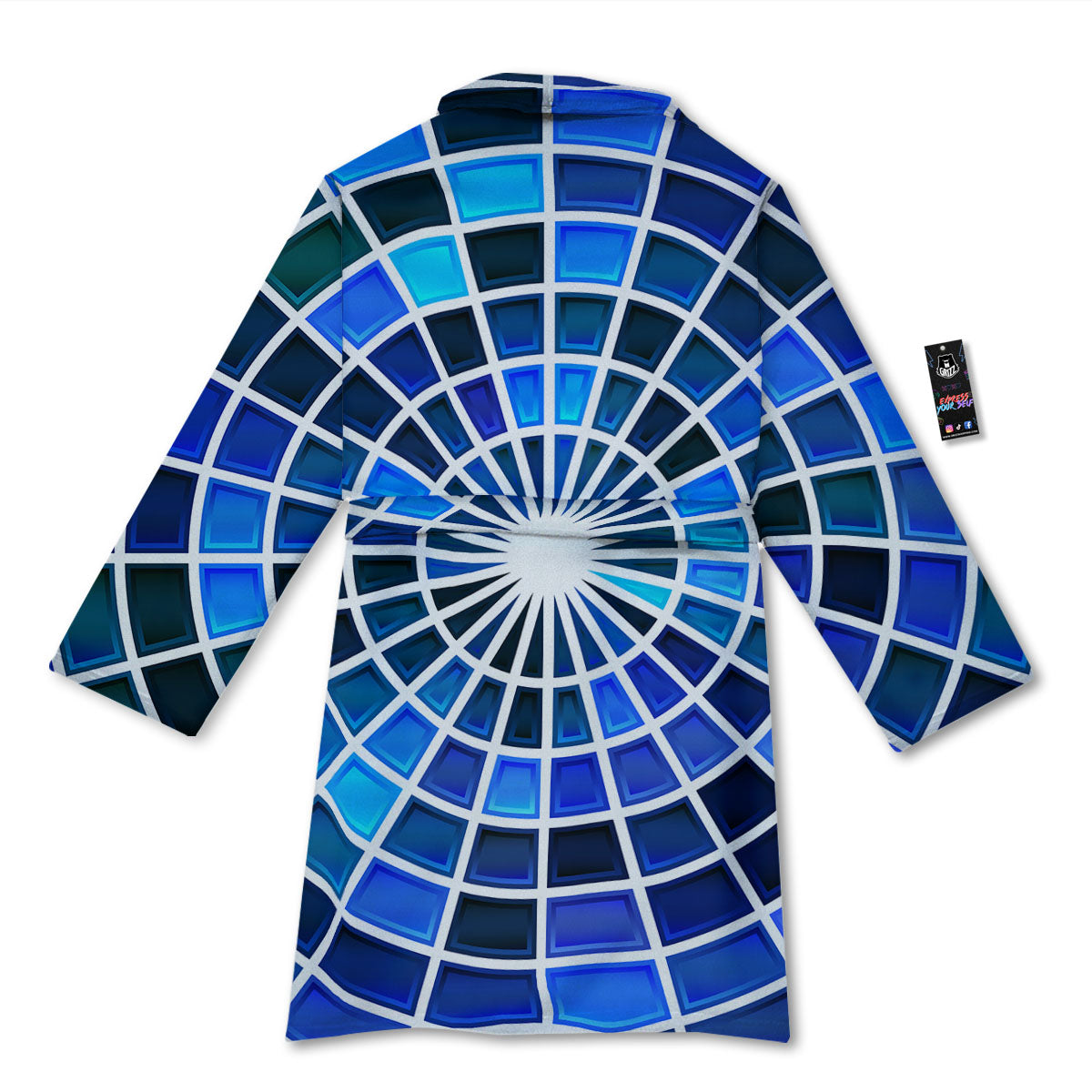 Spider Web Stained Mosaic Print Bathrobe-grizzshop