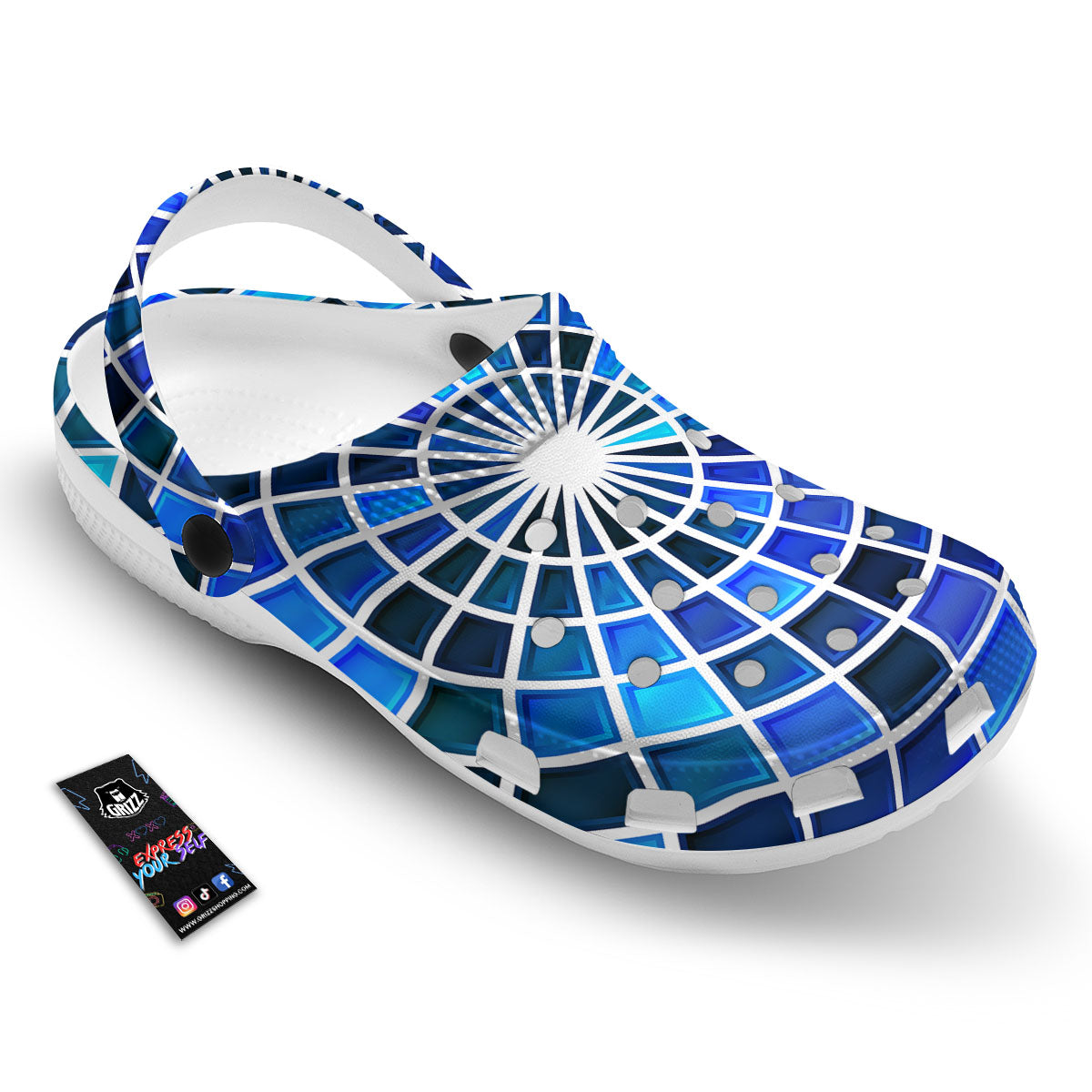 Spider Web Stained Mosaic Print Clog-grizzshop