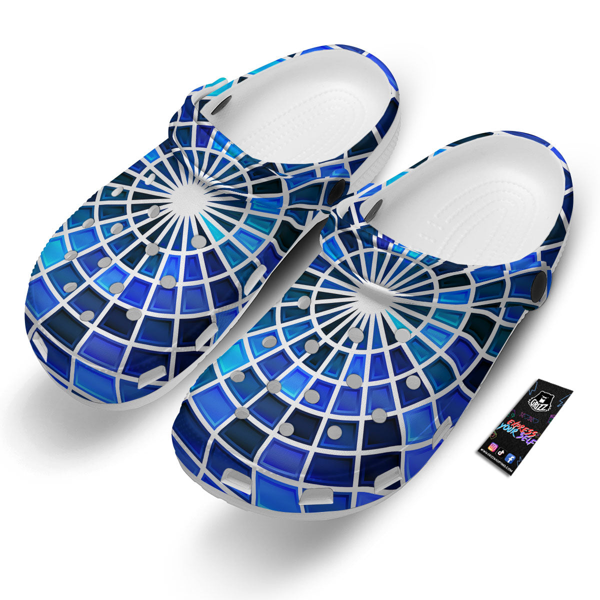 Spider Web Stained Mosaic Print Clog-grizzshop