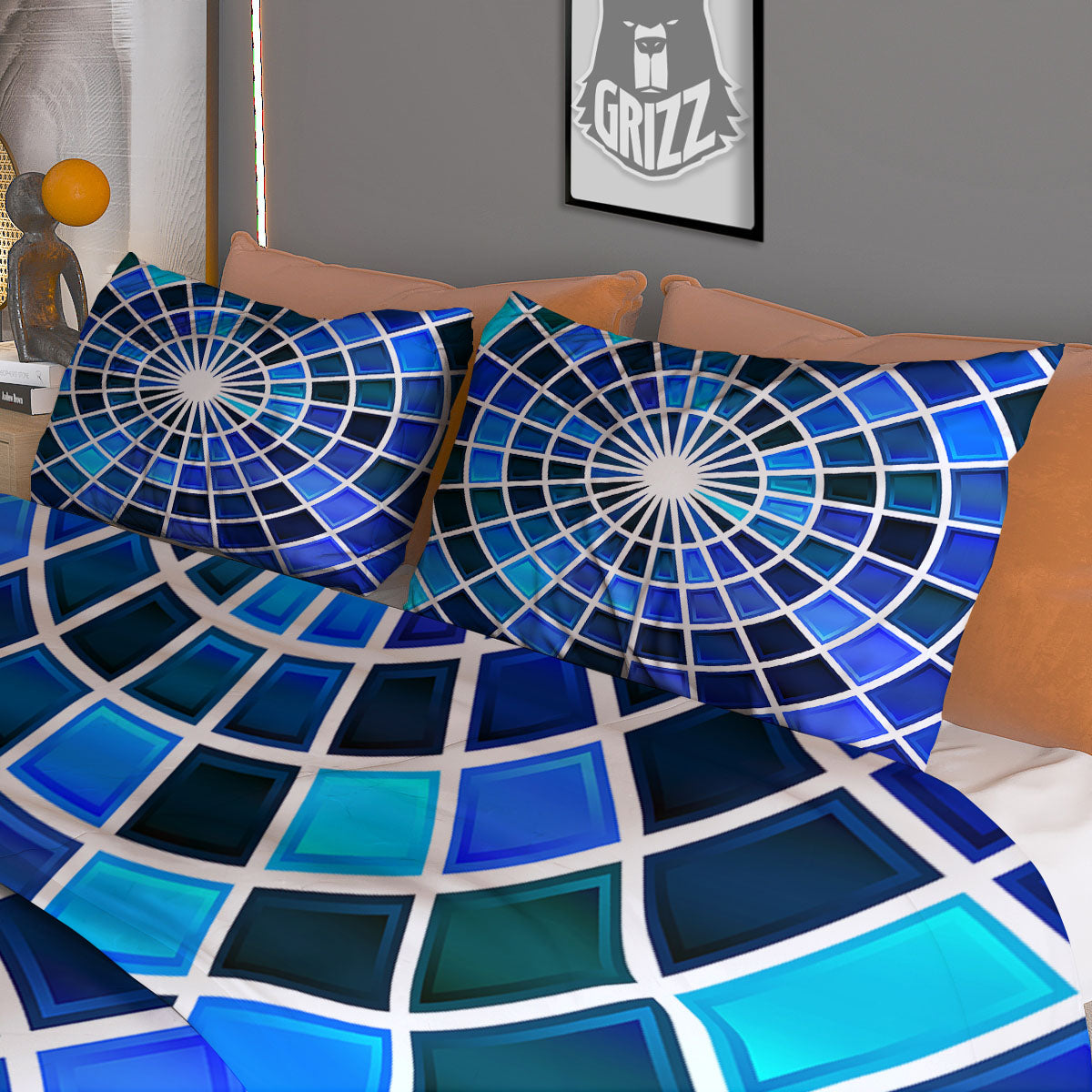 Spider Web Stained Mosaic Print Duvet Cover Bedding Set