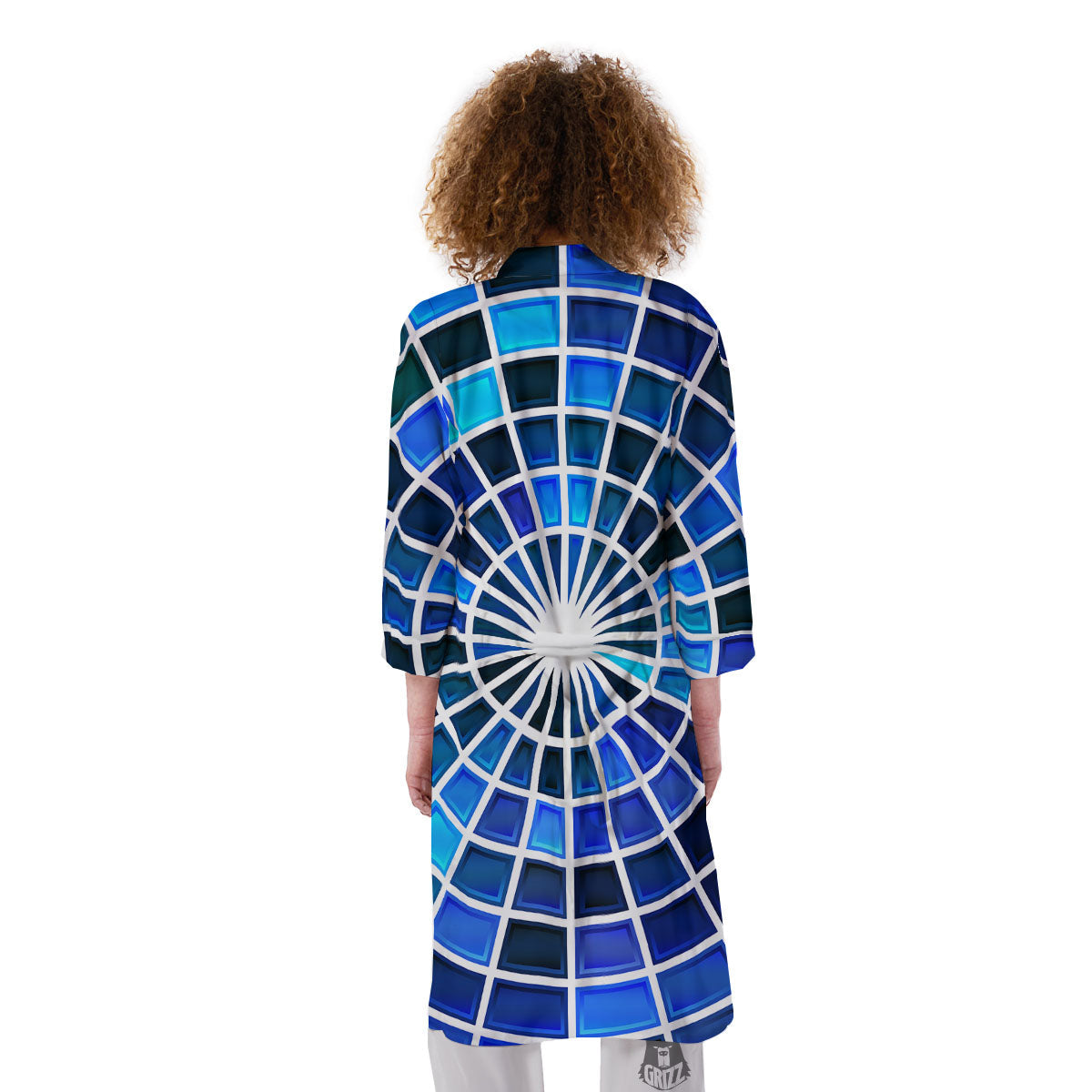 Spider Web Stained Mosaic Print Kimono-grizzshop