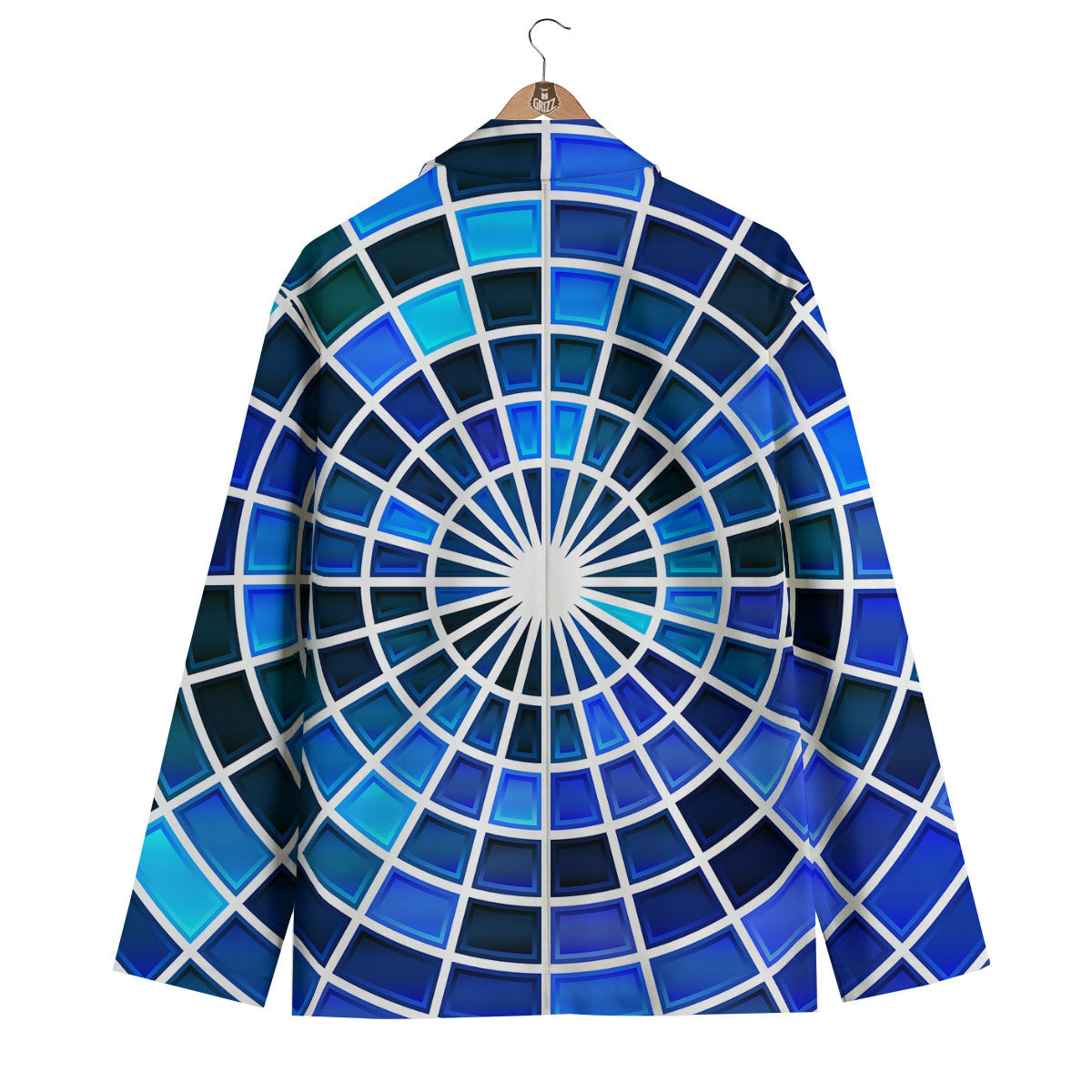 Spider Web Stained Mosaic Print Men's Blazer-grizzshop
