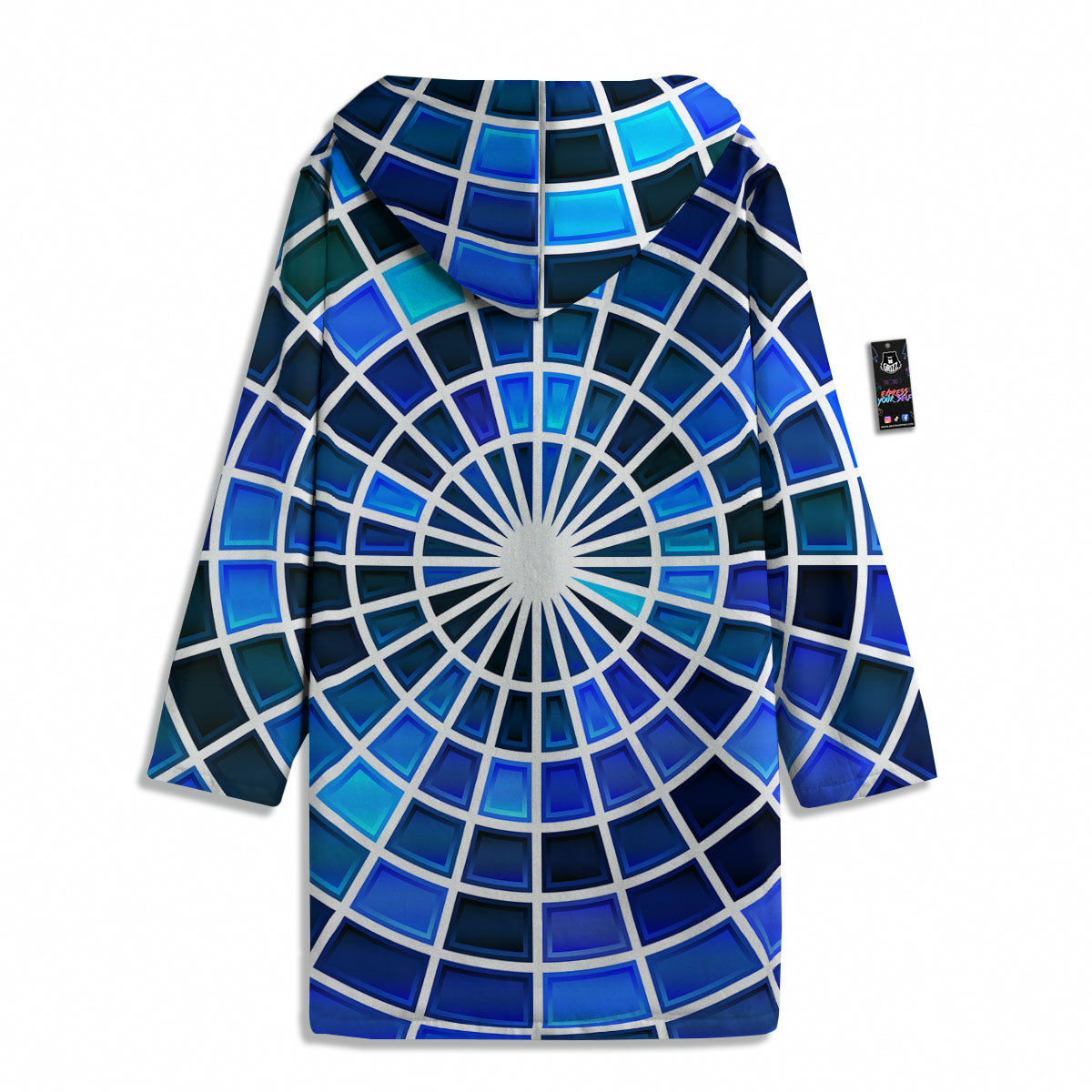 Spider Web Stained Mosaic Print Men's Windbreaker Jacket-grizzshop