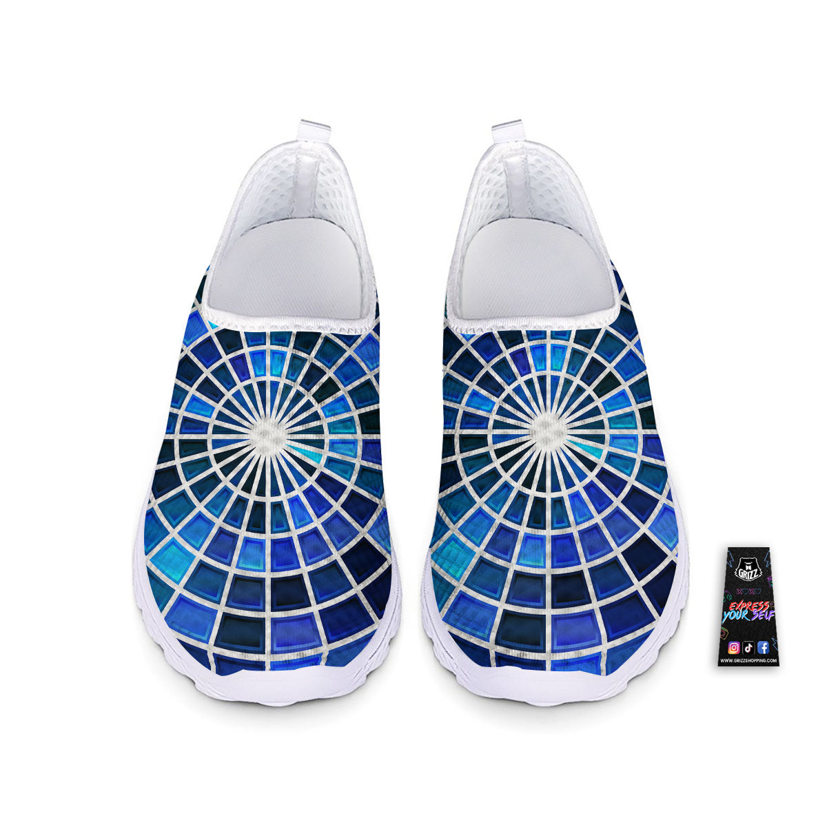 Spider Web Stained Mosaic Print Nurse Shoes-grizzshop
