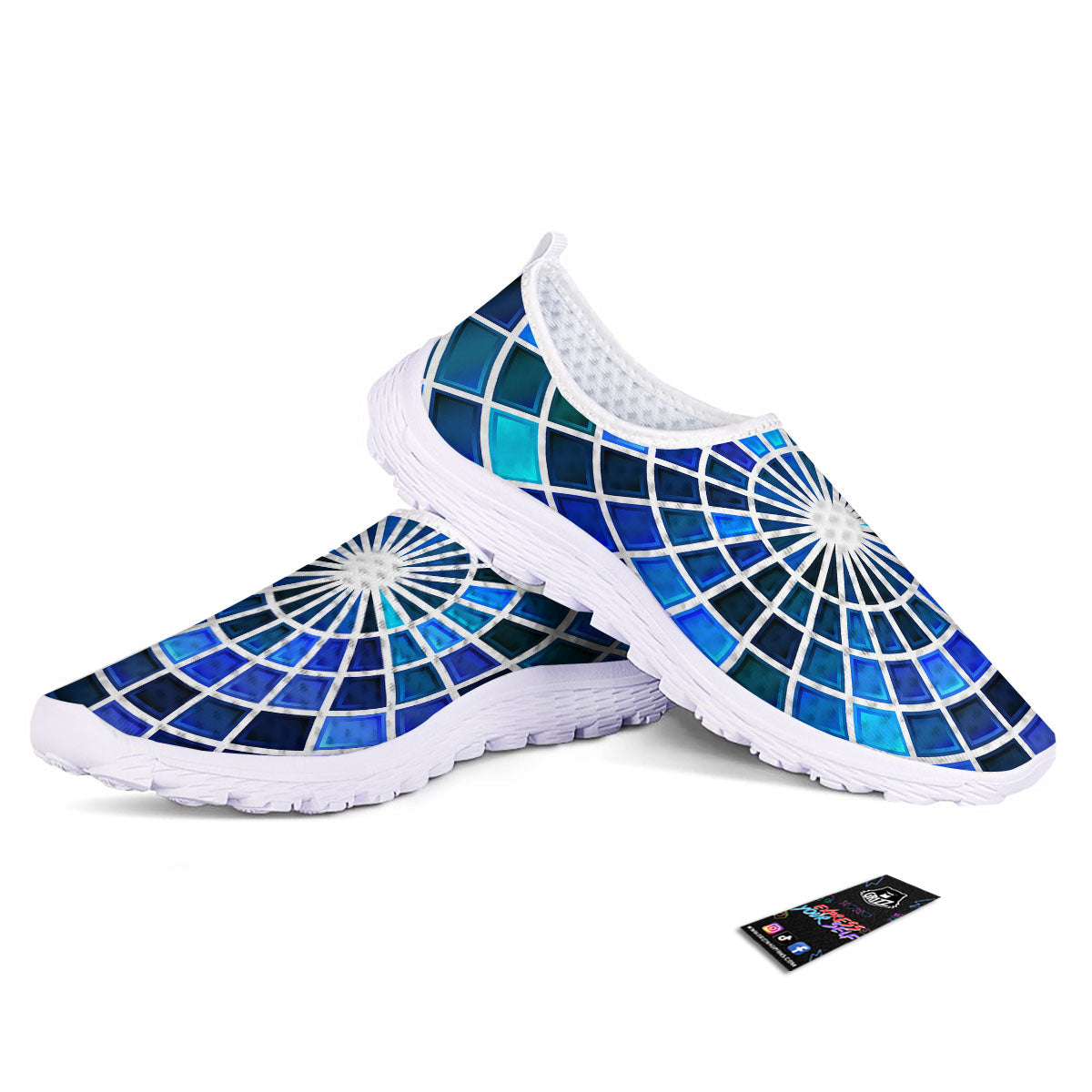 Spider Web Stained Mosaic Print Nurse Shoes-grizzshop