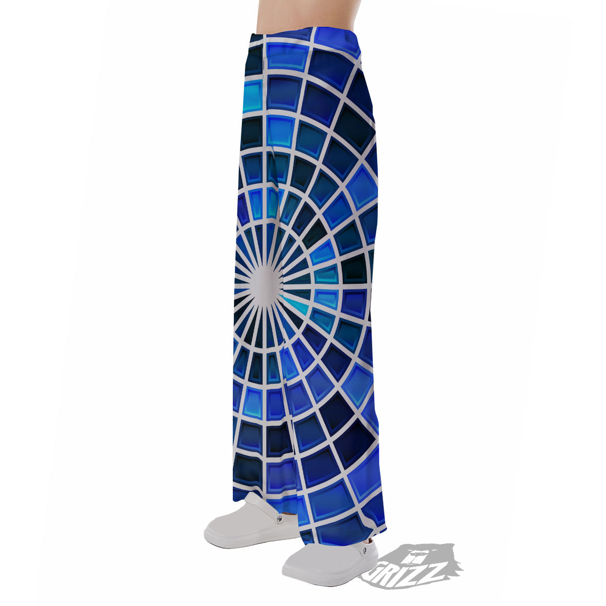 Spider Web Stained Mosaic Print Pajama Pants-grizzshop