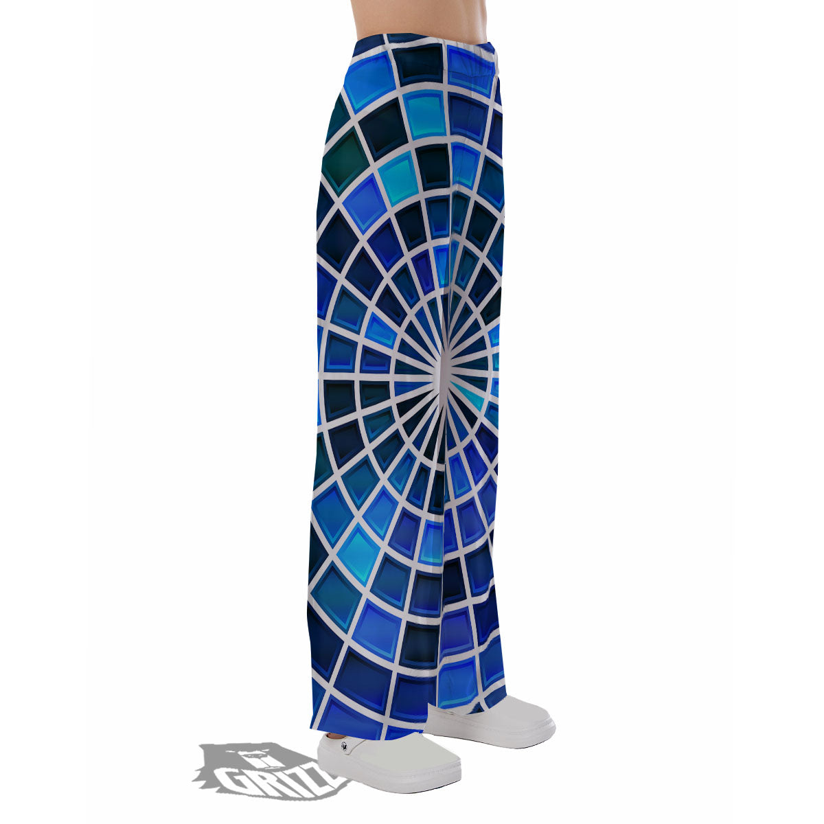 Spider Web Stained Mosaic Print Pajama Pants-grizzshop