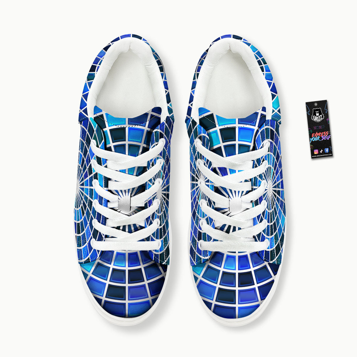 Spider Web Stained Mosaic Print Platform Shoes-grizzshop