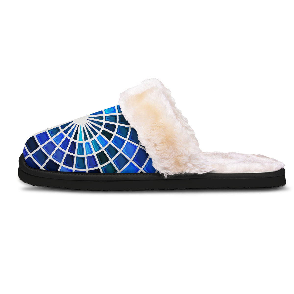 Spider Web Stained Mosaic Print Slippers-grizzshop