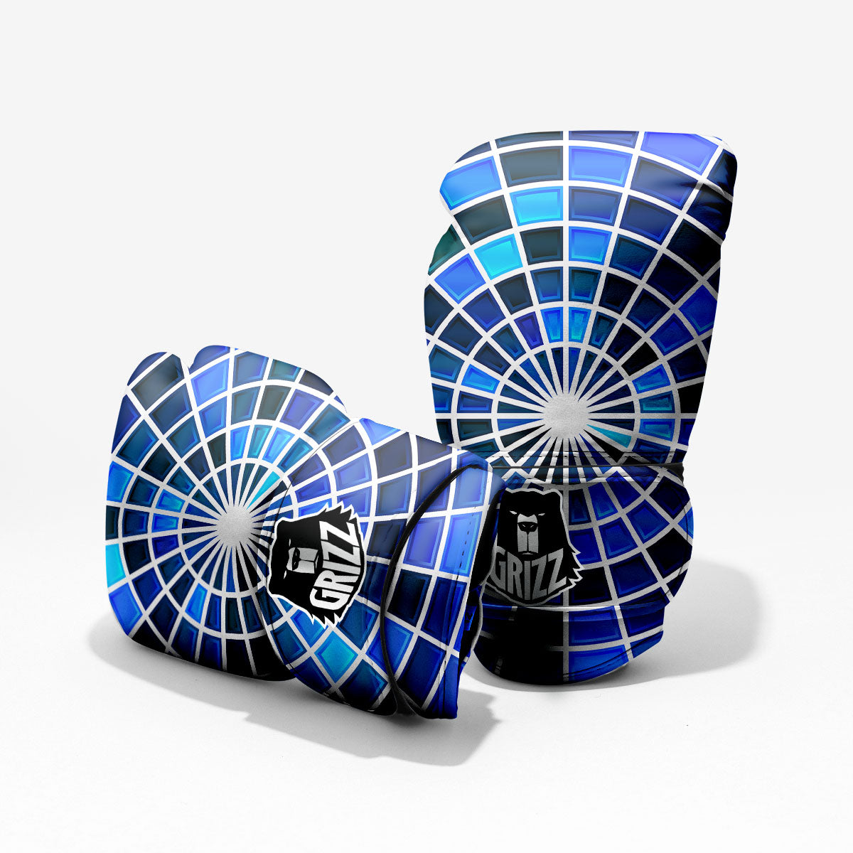 Spider Web Stained Mosaic Print Pro Boxing Glove