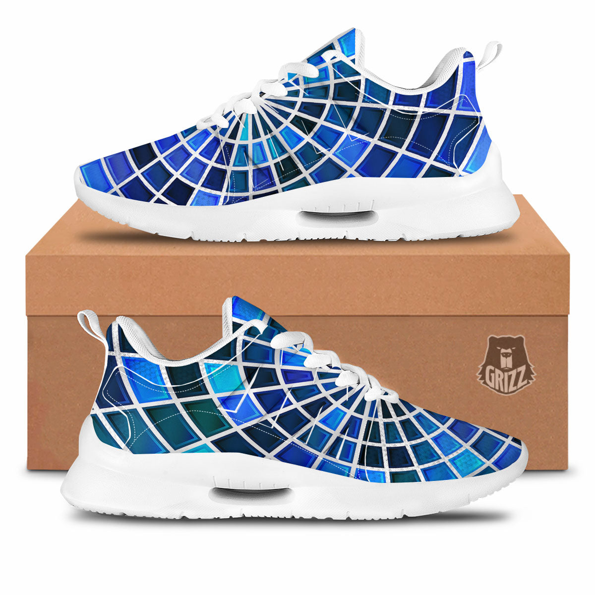 Spider Web Stained Mosaic Print Tennis Shoes-grizzshop