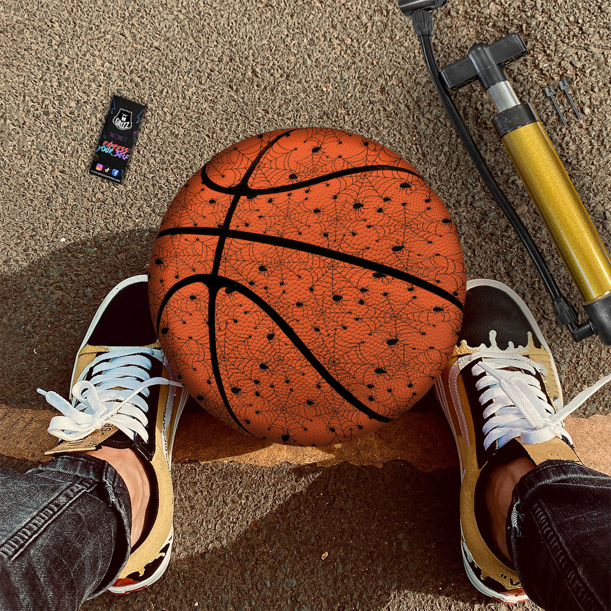 Spider Halloween Print Pattern Basketball