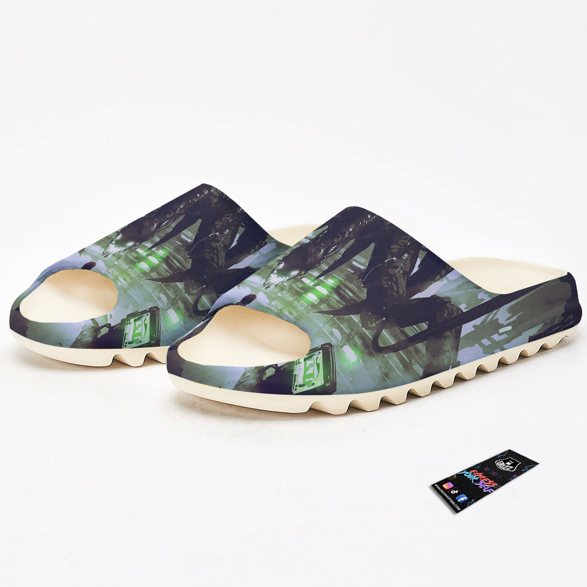 Spider Monster Print Sandals-grizzshop