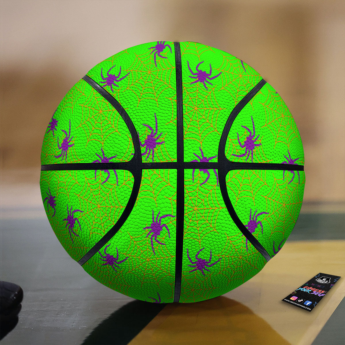 Stripe Sunflower White And Black Print Pattern Basketball