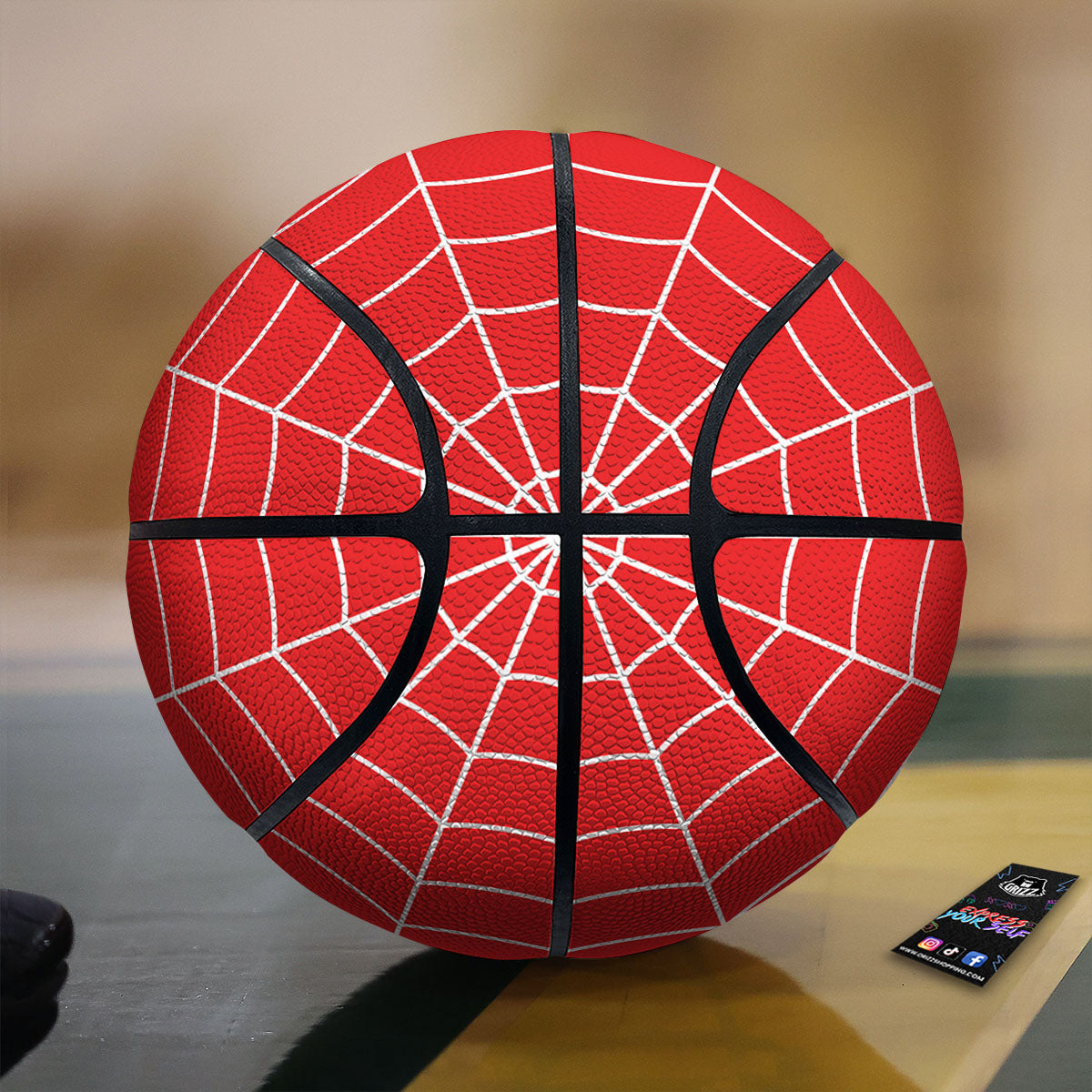 Striped Cyan And White Print Pattern Basketball