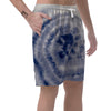 Spiral Blue Swirl Tie Die Men's Shorts-grizzshop