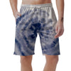 Spiral Blue Swirl Tie Die Men's Shorts-grizzshop