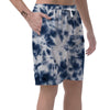 Spiral Blue Tie Dye Men's Shorts-grizzshop