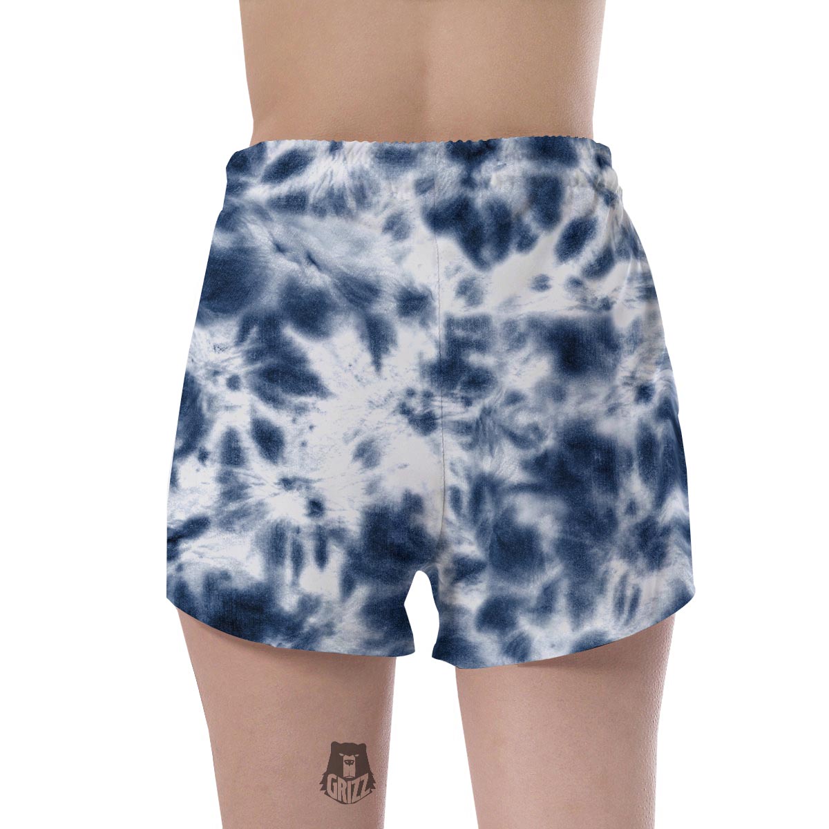 Spiral Blue Tie Dye Women's Shorts-grizzshop