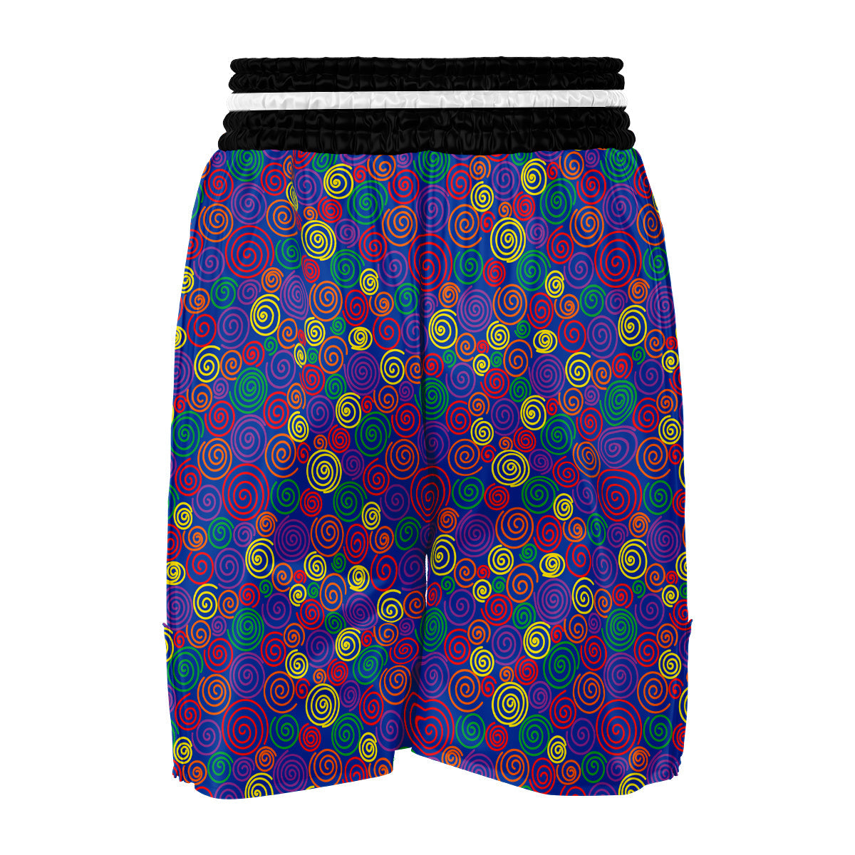 Spiral Colorful Print Pattern Boxing Shorts-grizzshop