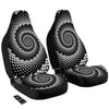 Spiral Dot White And Black Print Car Seat Covers-grizzshop