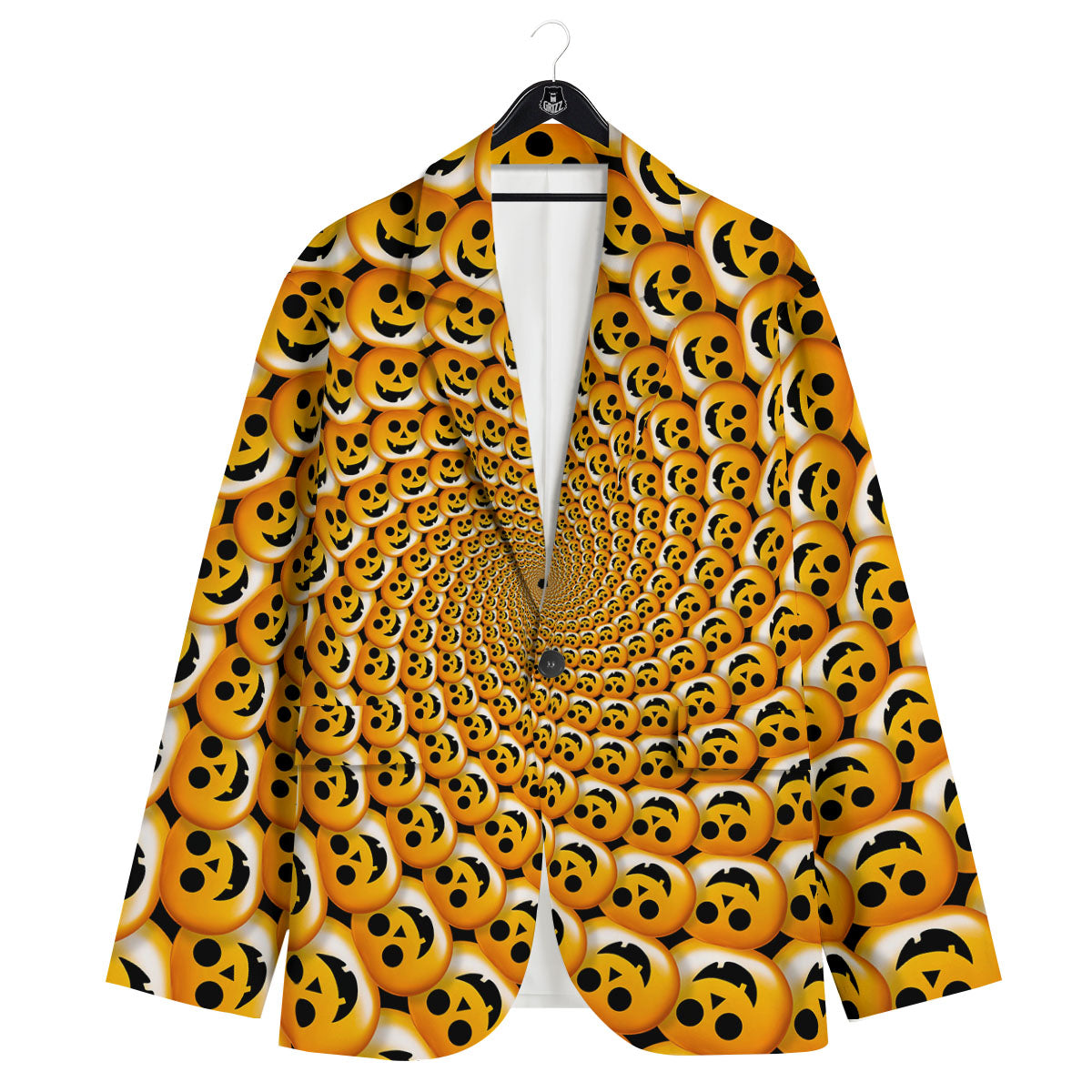 Spiral Halloween Print Men's Sport Coat-grizzshop