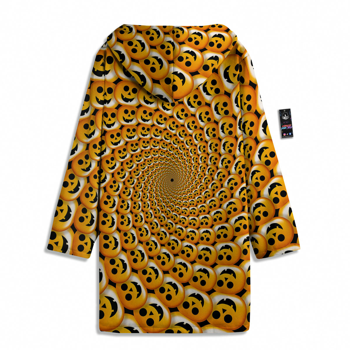 Spiral Halloween Print Men's Windbreaker Jacket-grizzshop