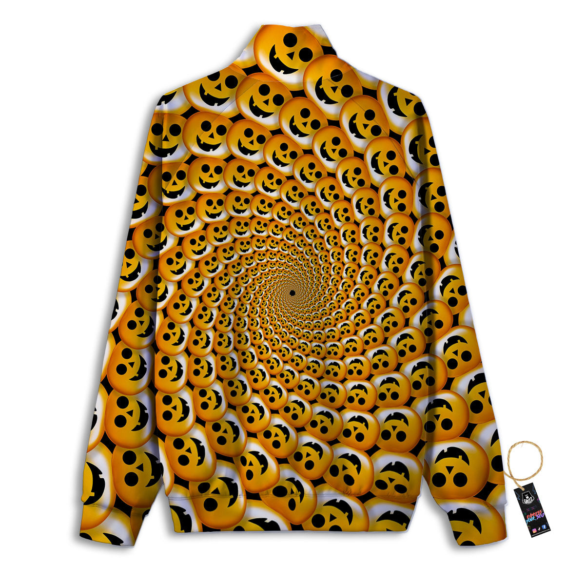 Spiral Halloween Print Track Jacket-grizzshop