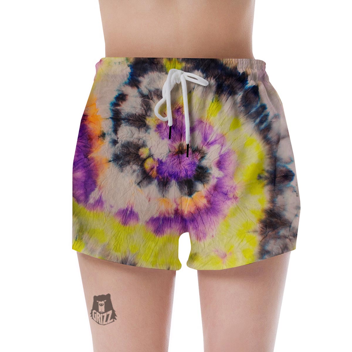Spiral Hippie Tie Dye Women's Shorts-grizzshop