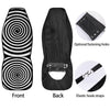 Spiral Illusion White And Black Print Car Seat Covers-grizzshop