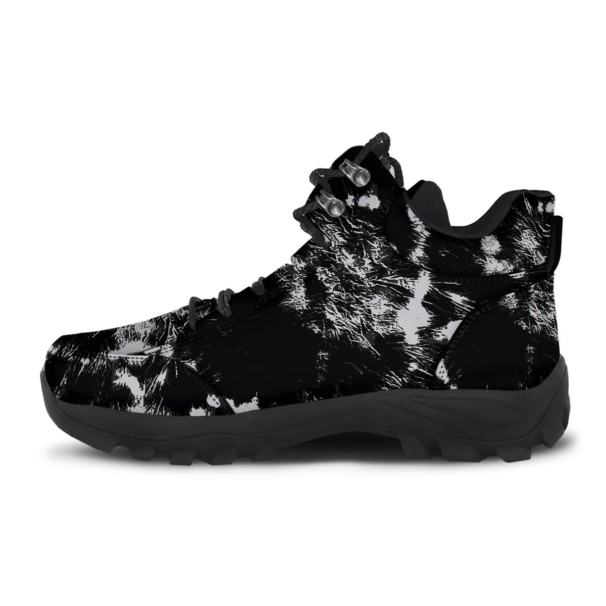 Spiral Tie Dye Black Backed Print Hiking Shoes-grizzshop