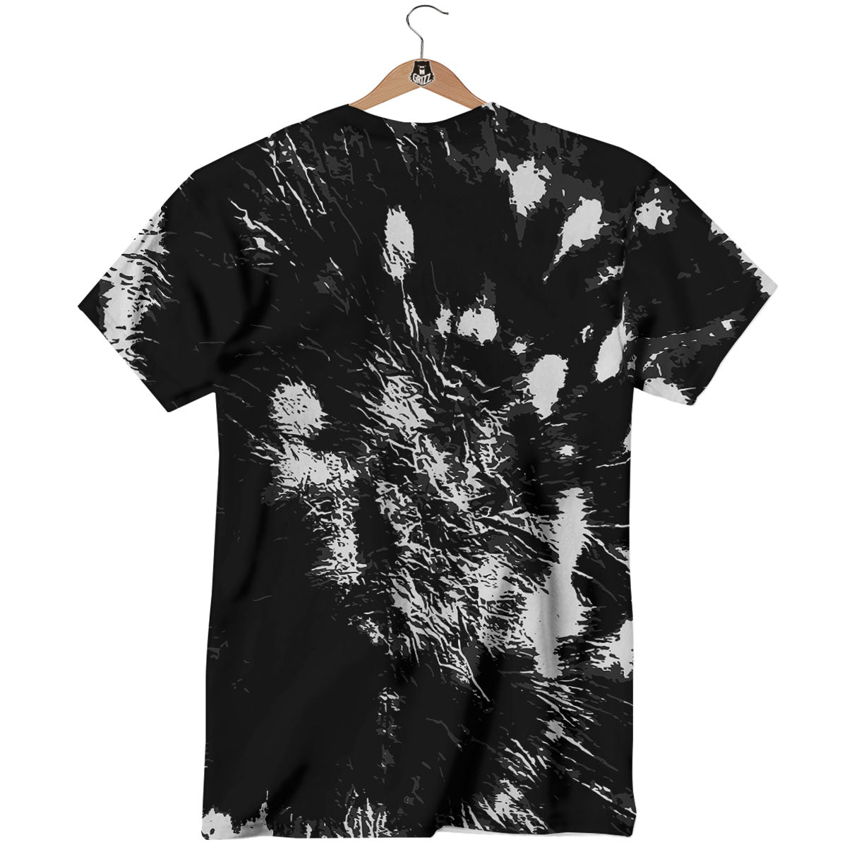 Spiral Tie Dye Black Backed Print T-Shirt-grizzshop