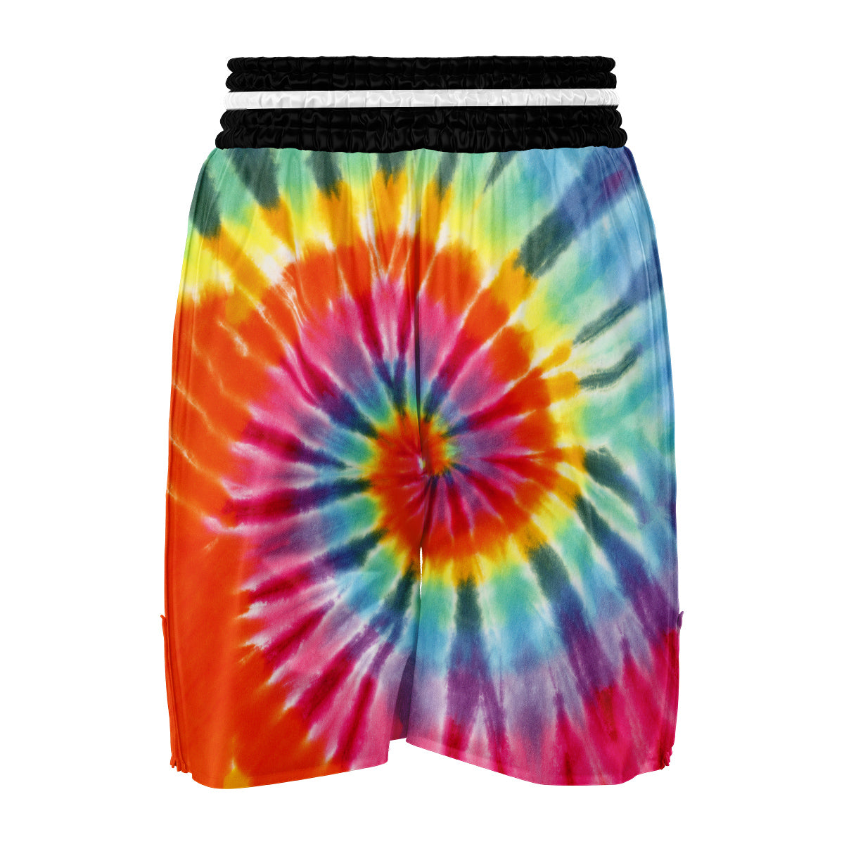 Spiral Tie Dye Print Boxing Shorts-grizzshop