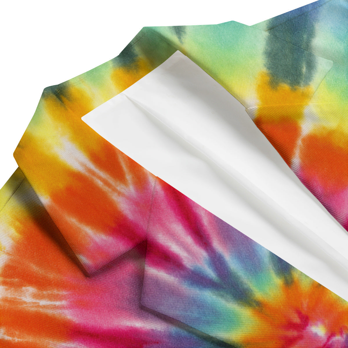 Spiral Tie Dye Print Men's Blazer-grizzshop