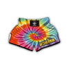 Spiral Tie Dye Print Muay Thai Boxing Shorts-grizzshop