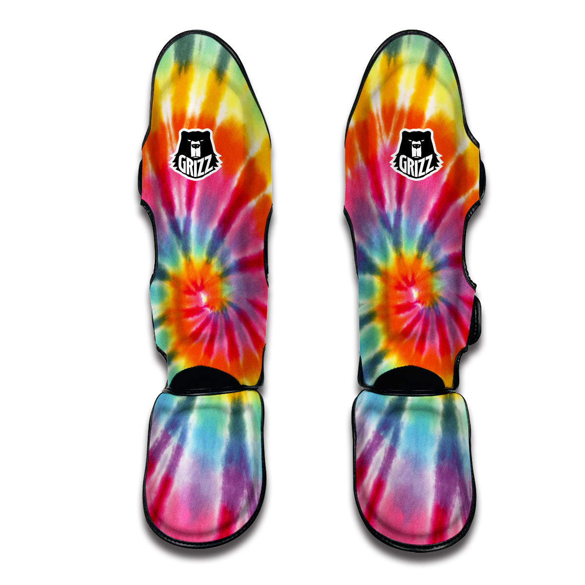 Spiral Tie Dye Print Muay Thai Shin Guards-grizzshop