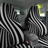 Spiral Twist Illusion White And Black Print Car Seat Covers-grizzshop