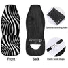 Spiral Twist Illusion White And Black Print Car Seat Covers-grizzshop