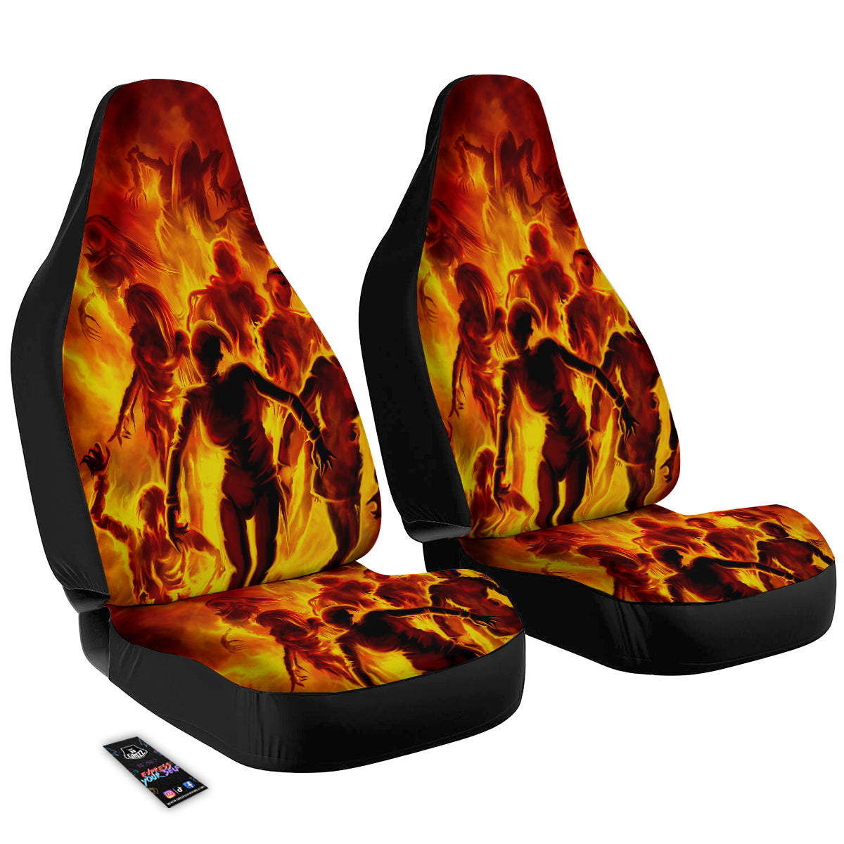 Spirit In Fire Hell Print Car Seat Covers-grizzshop