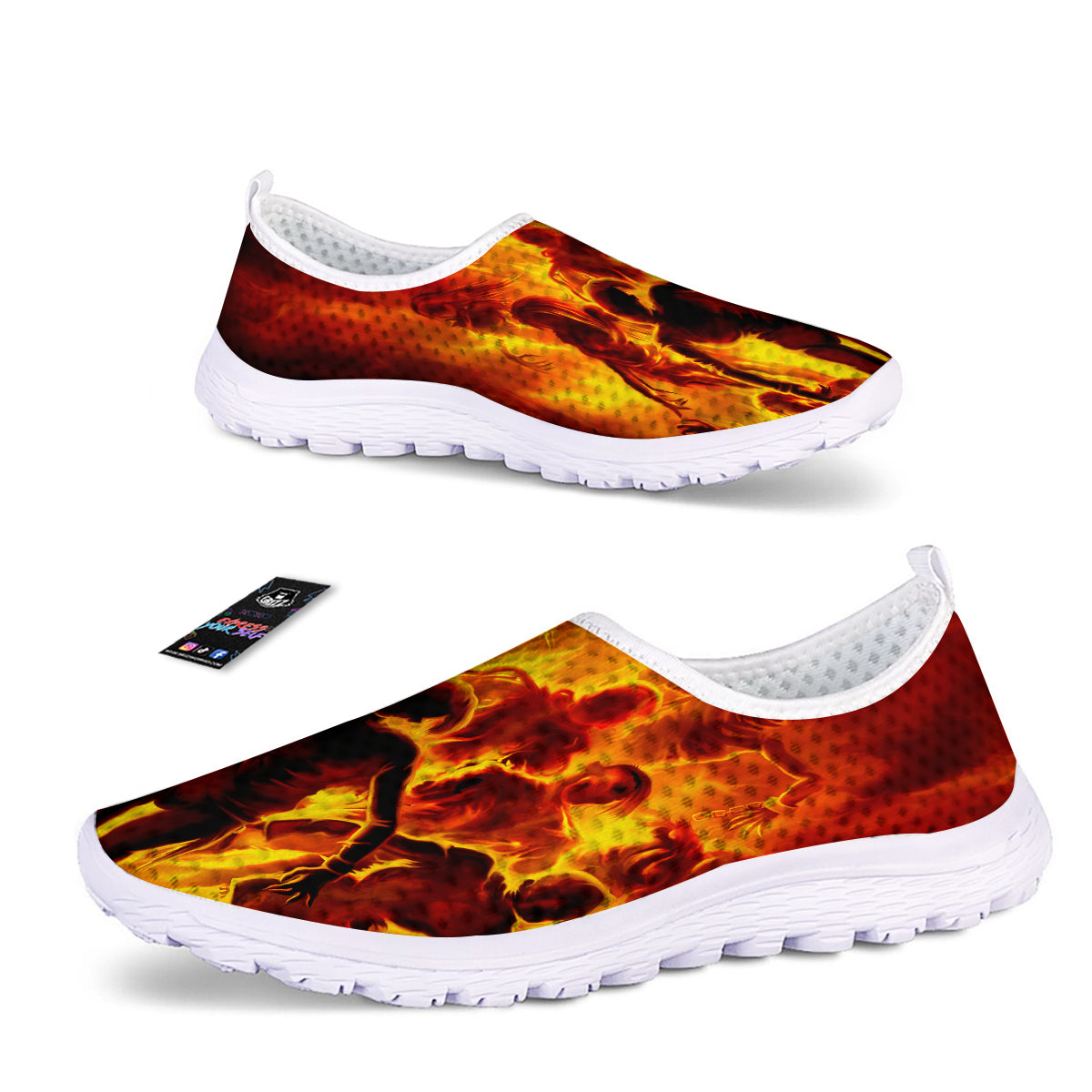 Spirit In Fire Hell Print Nurse Shoes-grizzshop