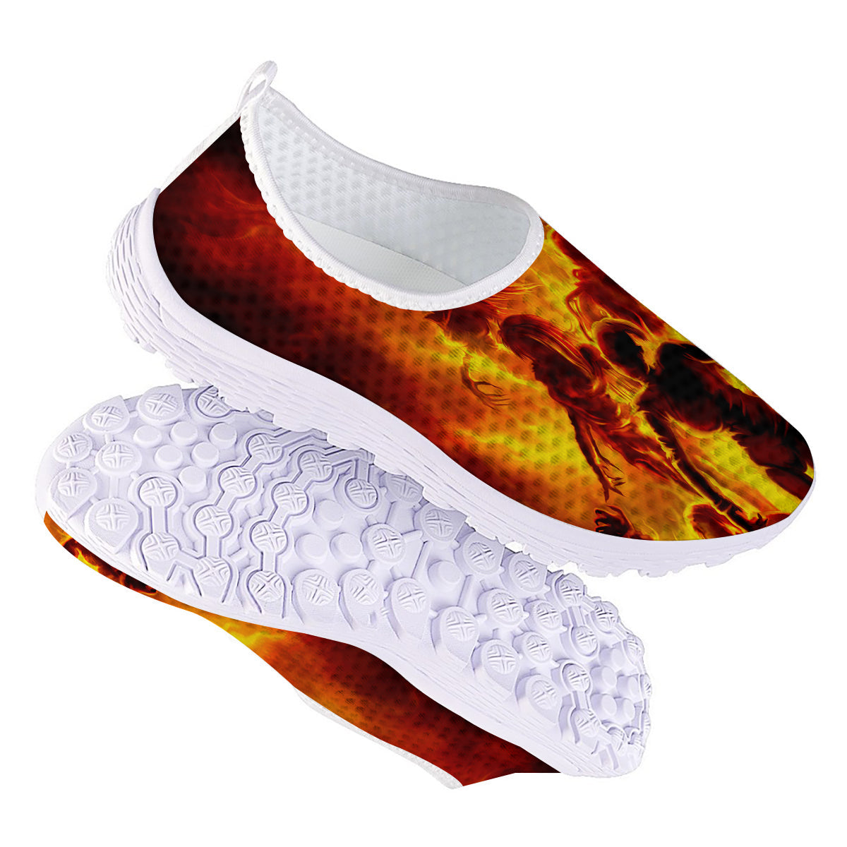 Spirit In Fire Hell Print Nurse Shoes-grizzshop