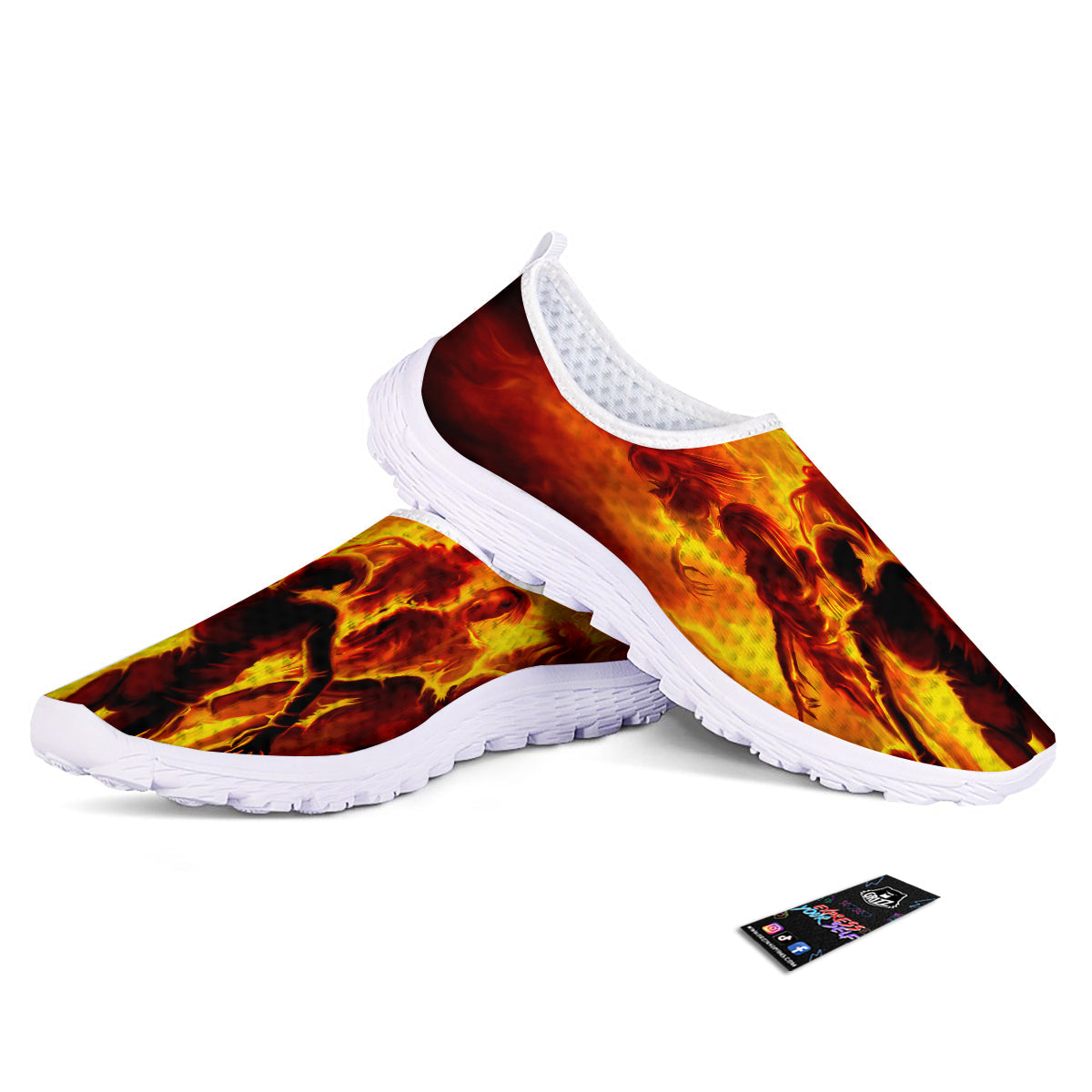 Spirit In Fire Hell Print Nurse Shoes-grizzshop