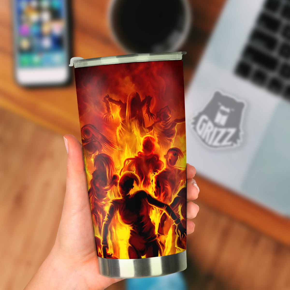 Spirit In Fire Hell Print Tumbler-grizzshop