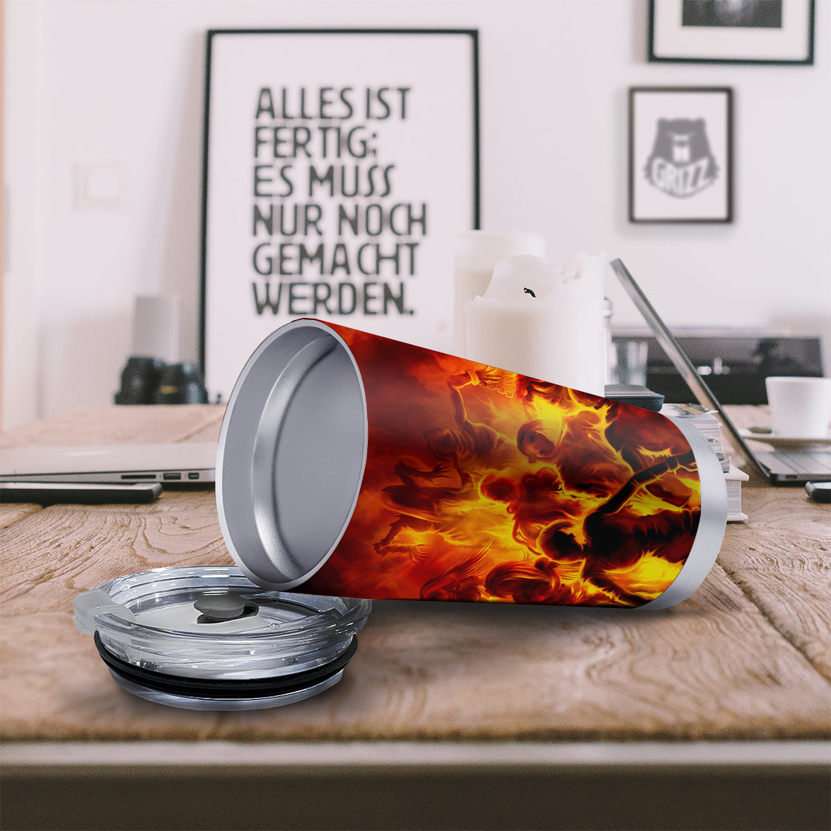 Spirit In Fire Hell Print Tumbler-grizzshop